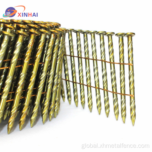 White Pallet Coil Nail American Market Yellow Zinc Coil Nail 3.0Mmx1 1/4